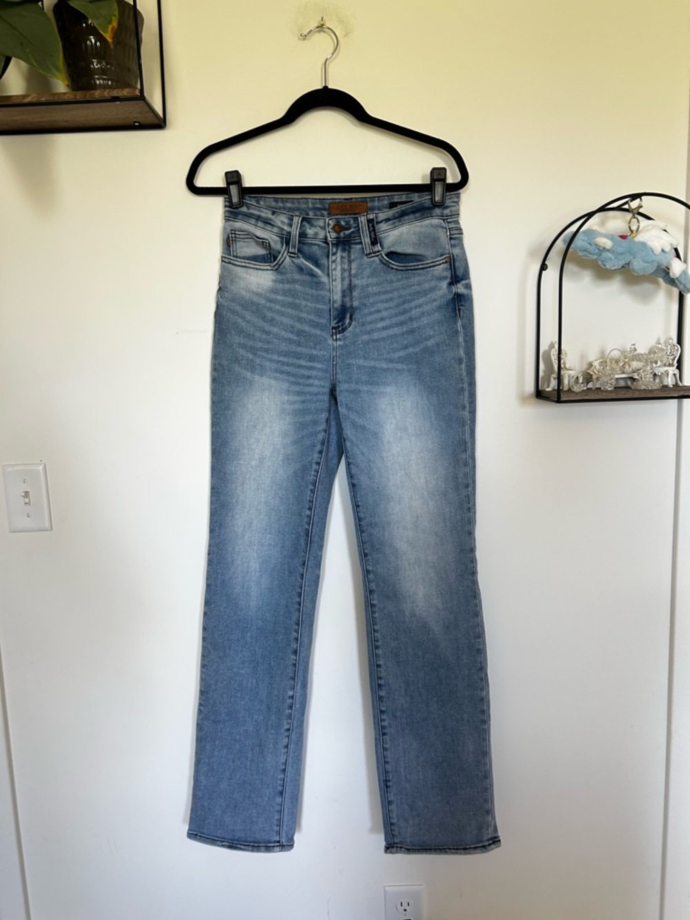 Judy Blue Straight Leg High Rise Denim Blue Jeans Size 7/28